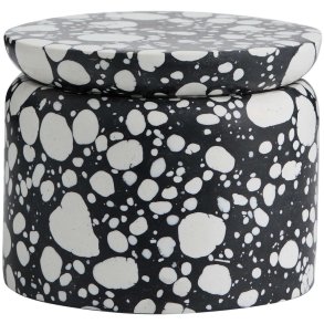 Nordal Mules Vorratsglas H10 cm, Schwarz/Wei