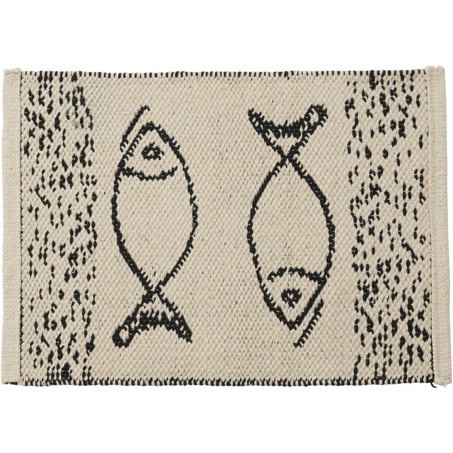 Nordal Maris D�kkeserviet 33x48 cm, Sort/Beige