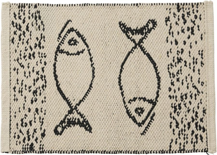 Nordal Maris D�kkeserviet 33x48 cm, Sort/Beige