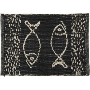 Nordal Maris D�kkeserviet 33x48 cm, Sort/Beige