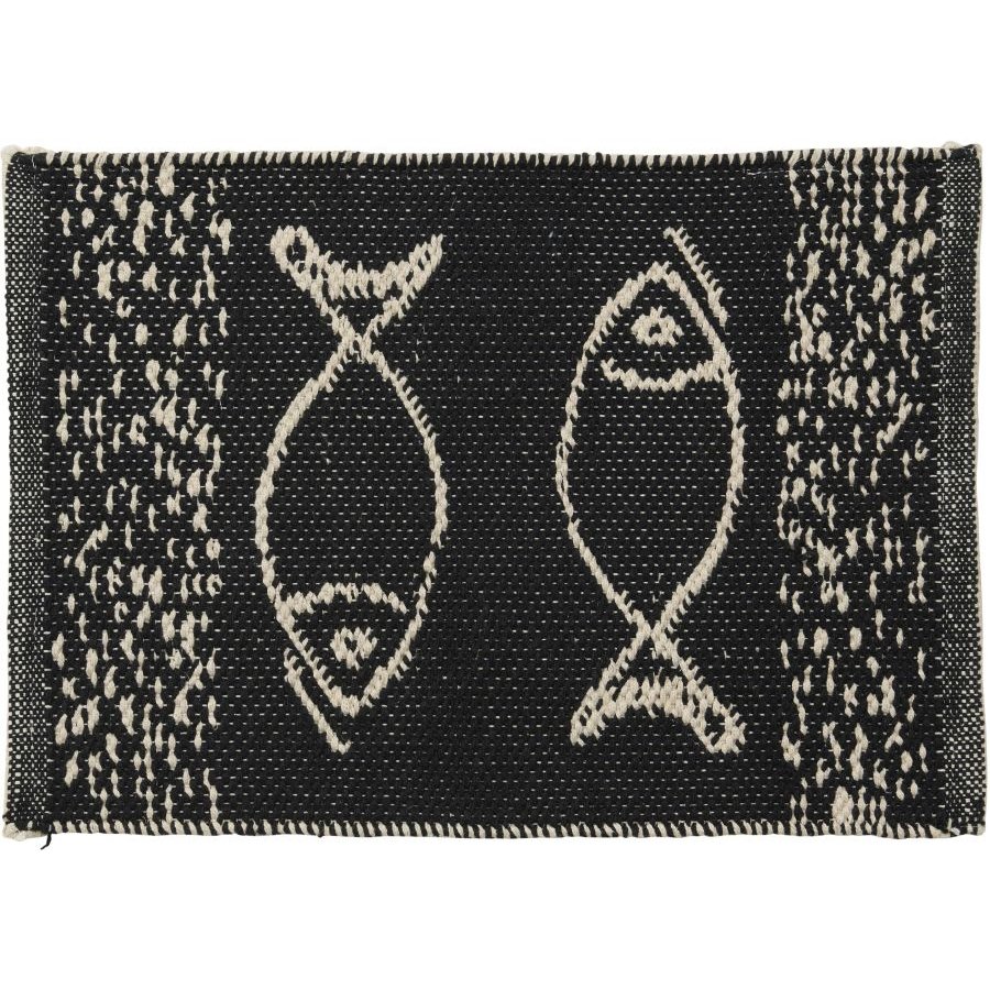 Nordal Maris D�kkeserviet 33x48 cm, Sort/Beige