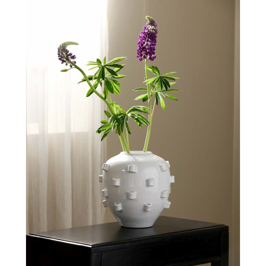 Nordal Nodus Vase H27,5 cm, R�hvid