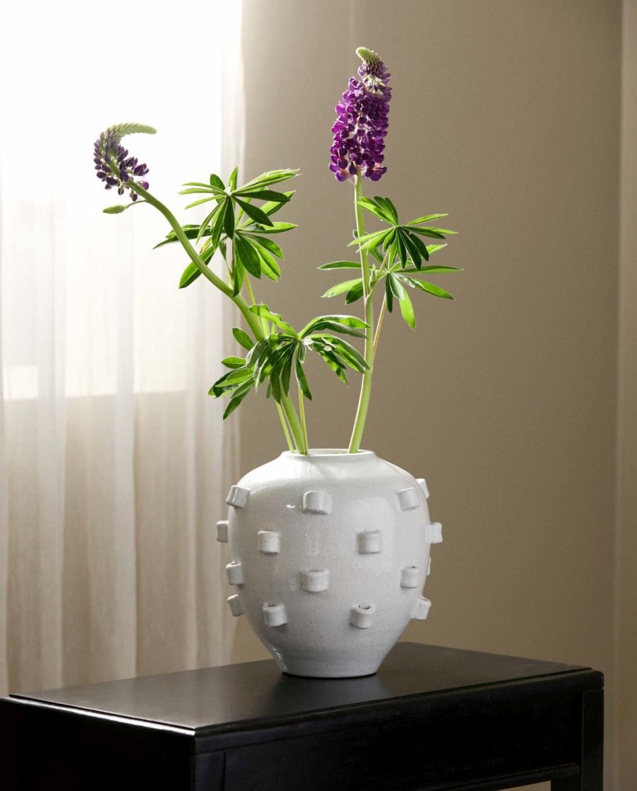 Nordal Nodus Vase H27,5 cm, R�hvid