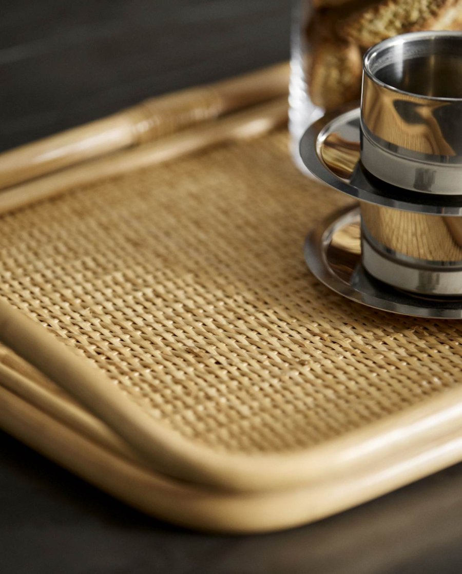 Nordal Figus Serveringsbakke 48x34 cm, Rattan