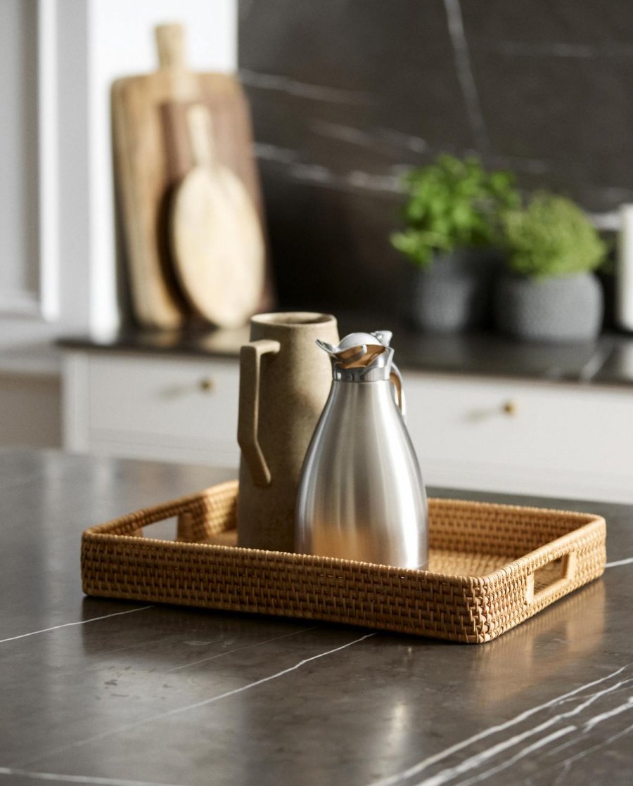 Nordal Laurus Serveringsbakke 47x35 cm, Rattan