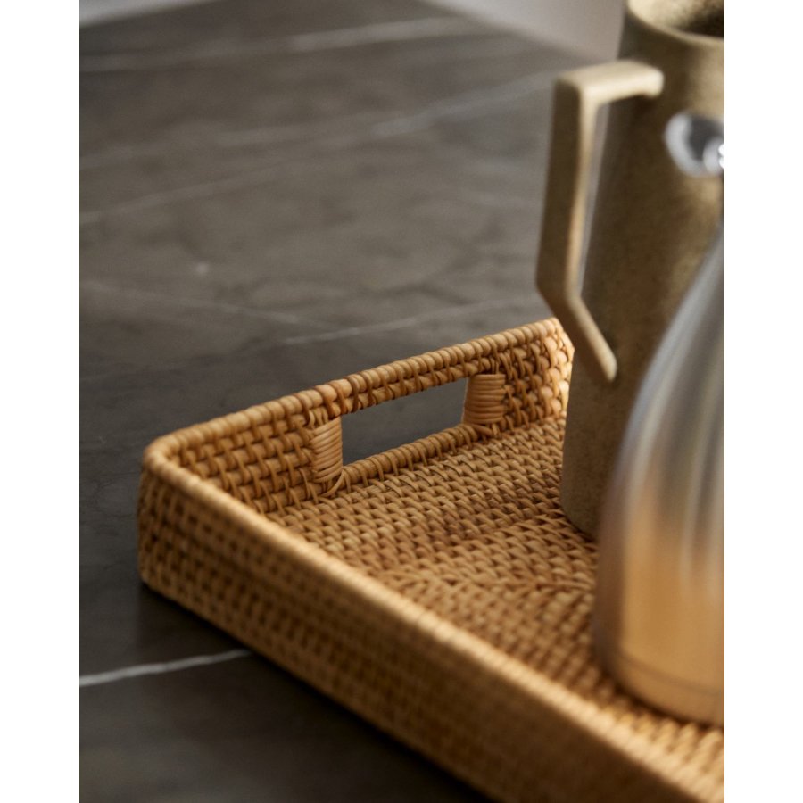 Nordal Laurus Serveringsbakke 47x35 cm, Rattan
