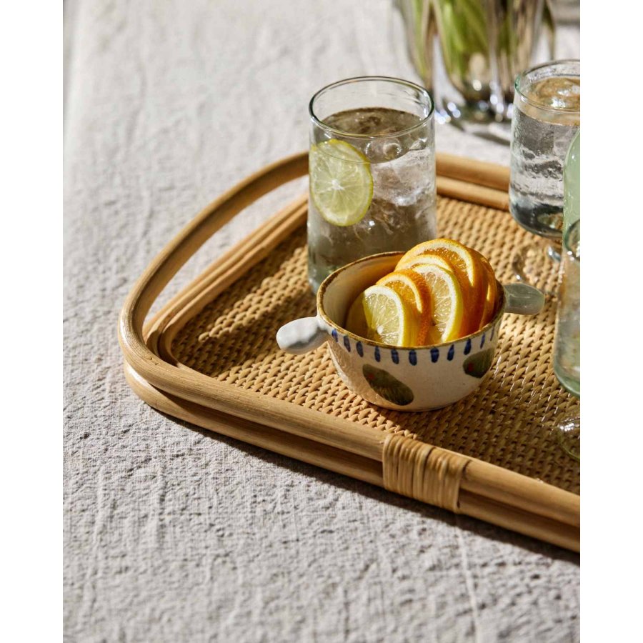 Nordal Atelier Forma Olea Sk�l �11 cm, Hvid/Bl�/Gr�n