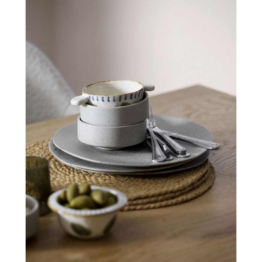 Nordal Atelier Forma Olea Sk�l �11 cm, Hvid/Bl�/Gr�n