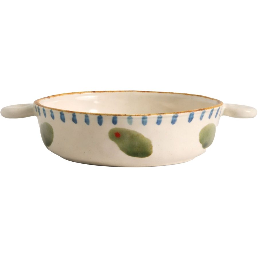 Nordal Atelier Forma Olea Sk�l �11 cm, Hvid/Bl�/Gr�n