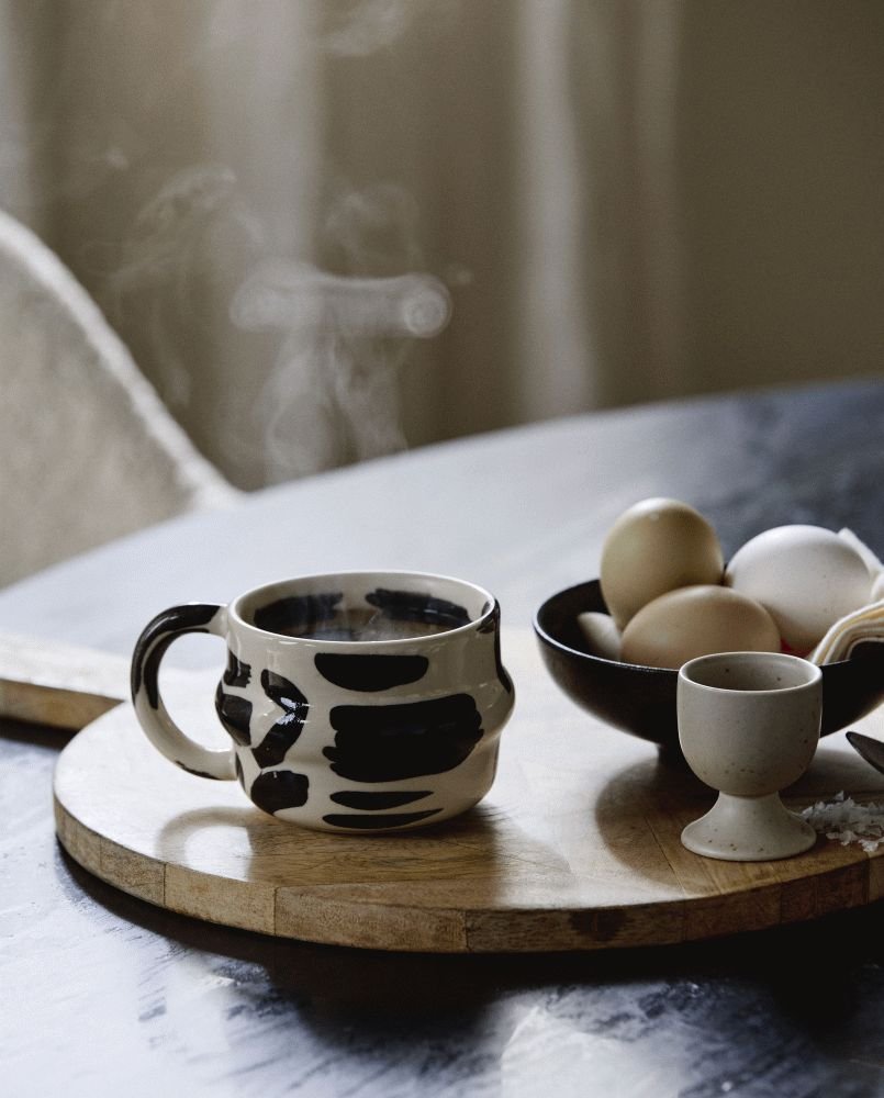 Nordal Sipura Tasse 30cl, Sort/Ivory