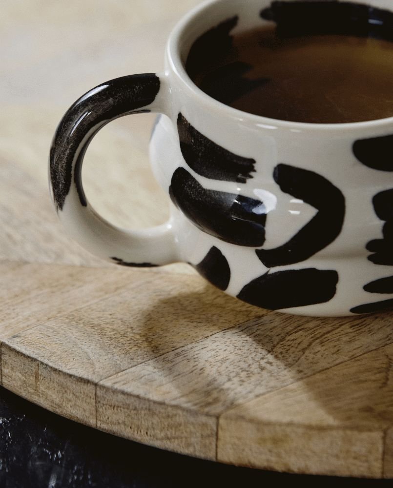 Nordal Sipura Tasse 30cl, Sort/Ivory