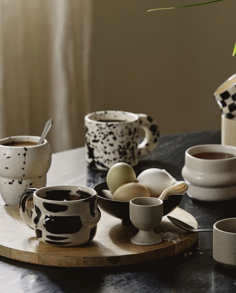 Nordal Sipura Tasse 30cl, Sort/Ivory