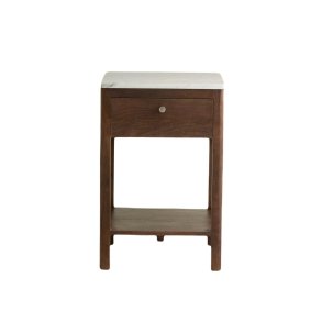 Nordal Bille Sengebord H60 cm, Mangotr/Marmor