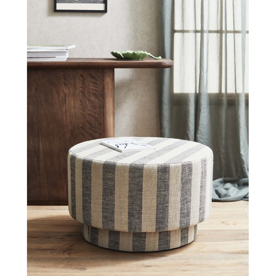 Nordal Ladoga Pouf 68 cm, Beige/Grau