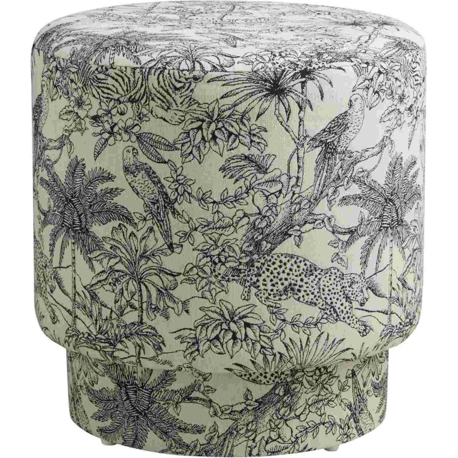 Nordal Lotora Puf �45 cm, Hvid/Sort