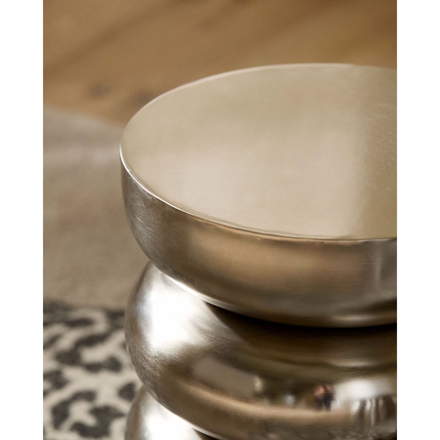 Nordal Jubba Beistelltisch H47 cm, Nickel-Finish