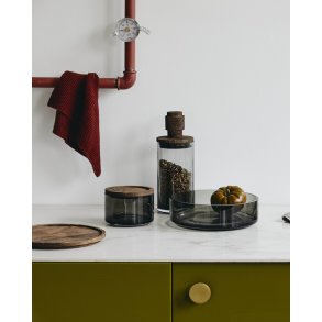 Nordal Basil Opbevaringsglas 0,4 L, Røgfarvet