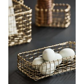 Nordal Naviti Opbevaringskurv 24,5 cm, Guld
