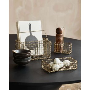 Nordal Naviti Opbevaringskurv 14,5 cm, Guld