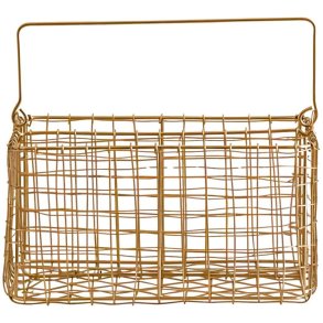 Nordal Naviti Opbevaringskurv 25 cm, Guld