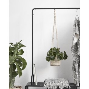 Nordal Hængende Urtepotte H16 cm, Jute