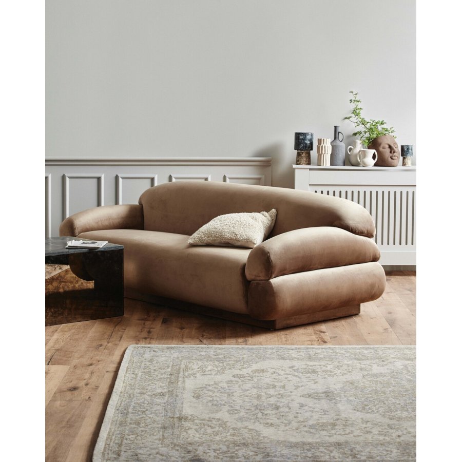 Nordal Pearl Webteppich Baumwolle 160x240 cm, Sand/Beige