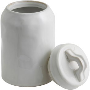 Nordal Lulo Opbevaringskrukke H17,5 cm, Hvid