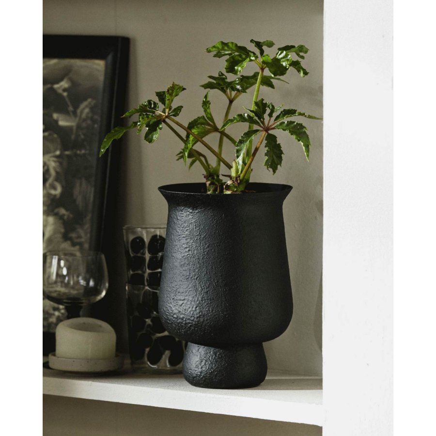 Nordal Adony Blumentopf H22cm, Schwarz