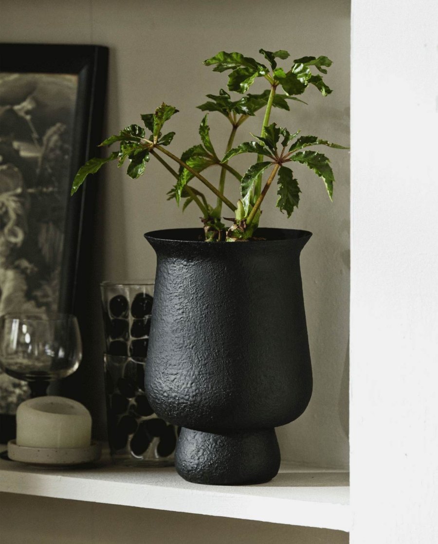 Nordal Adony Blumentopf H22cm, Schwarz