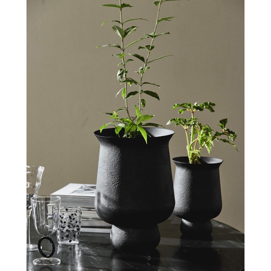 Nordal Adony Blumentopf H22cm, Schwarz