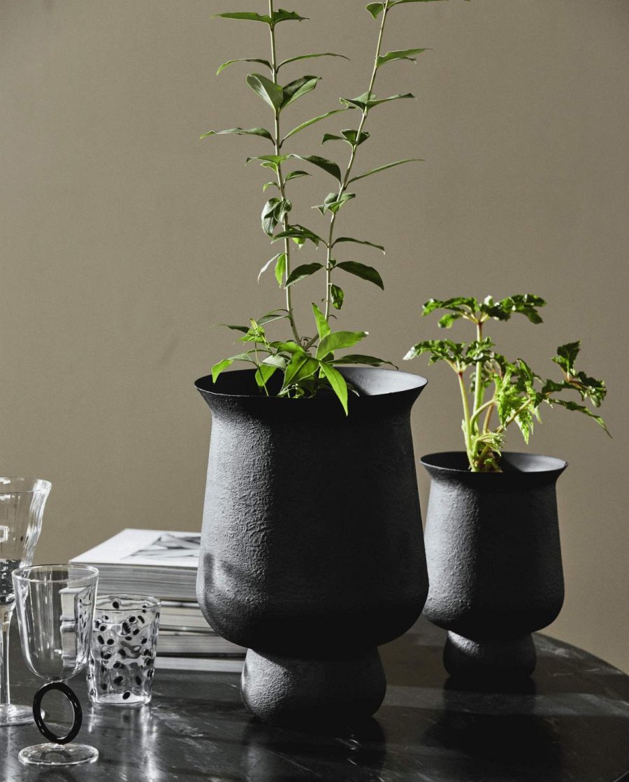 Nordal Adony Blumentopf H33,5cm, Schwarz