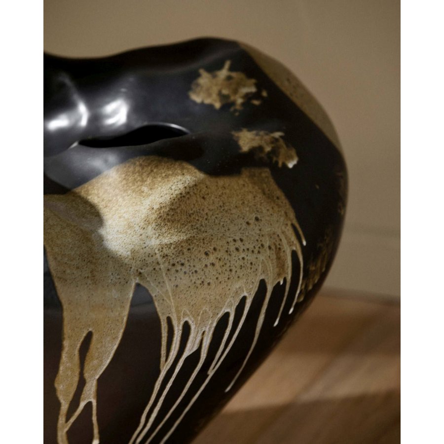 Nordal Ashar Vase H32, Sort/Sand