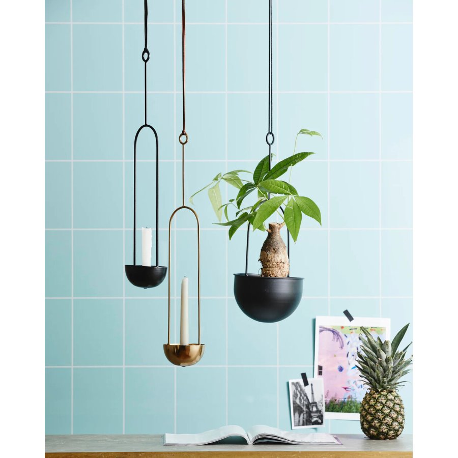 Nordal Torcello Hngeblumentopf H50 cm, Schwarz