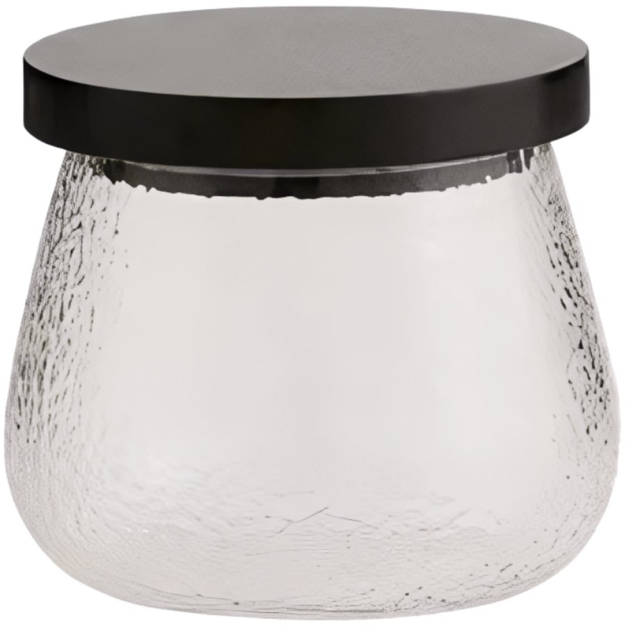 Nordal Plumsi Vorratsglas H9,5 cm, Glas/Bambus