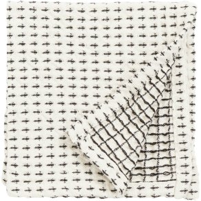 Nordal Karklud 3 stk. 30x30 cm, Sort/Rhvid