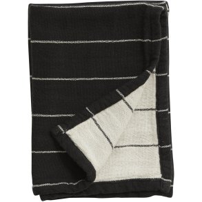 Nordal Viskestykke 2 stk. 70x50 cm, Sort/Rhvid