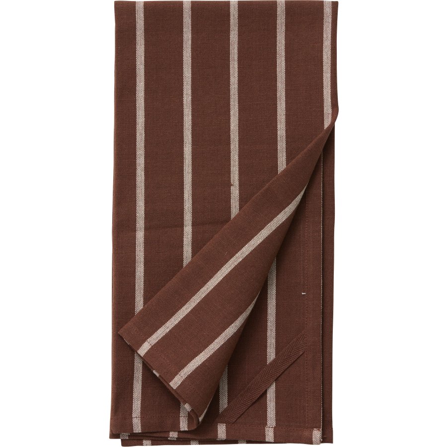 Nordal Viskestykke 50x70 cm, Bordeaux/Beige