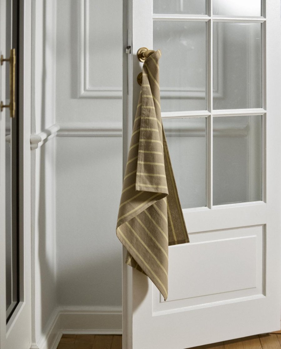 Nordal Viskestykke 50x70 cm, Beige/Gul