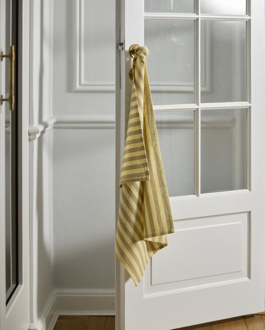 Nordal Viskestykke 50x70 cm, Gul/Beige