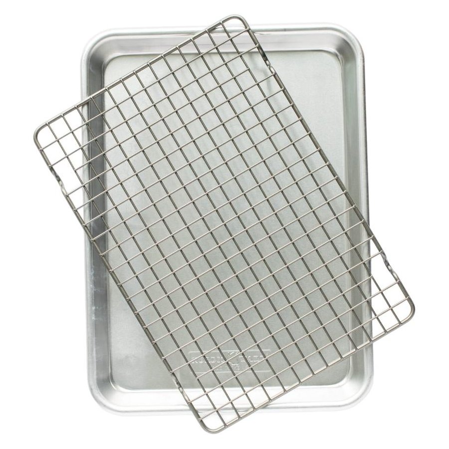 Nordic Ware Naturals Bageplade m. Ovnsikkert Grillrist 30,5x22 cm