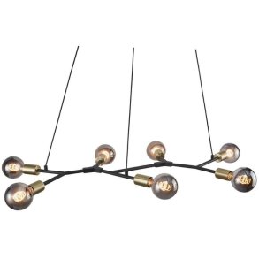 Nordlux Josefine 7-spot Lysekrone Ø91 cm, Sort