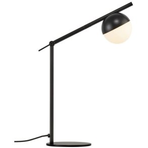 Nordlux Contina Tischlampe H48,5 cm, Schwarz/Opalweiß