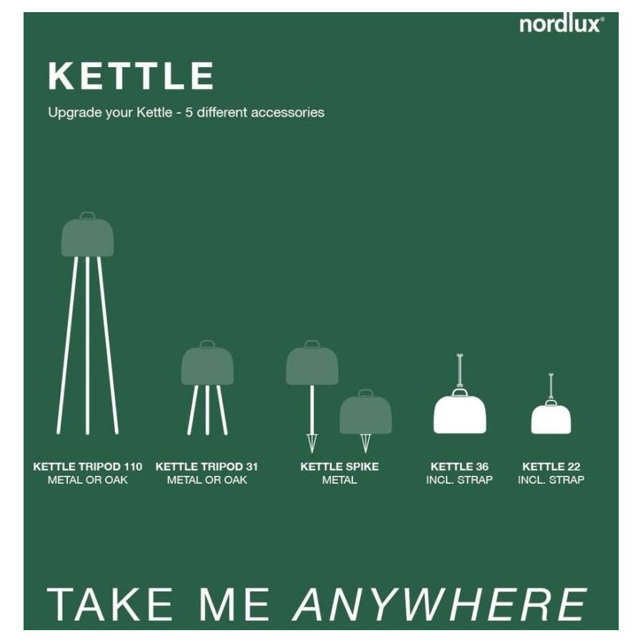 Nordlux Kettle To-Go Spike Batterilampe 51,8 cm, Sort 