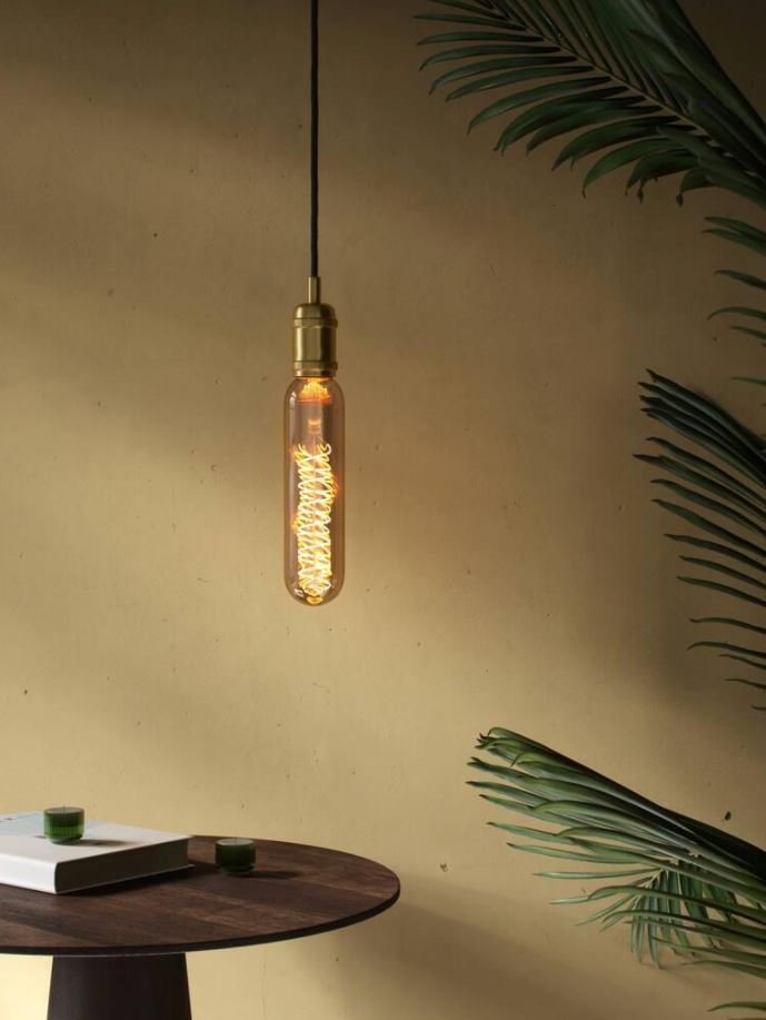 Nordlux Gigant Tubular Pre E27 7W Dmpbar, Guld