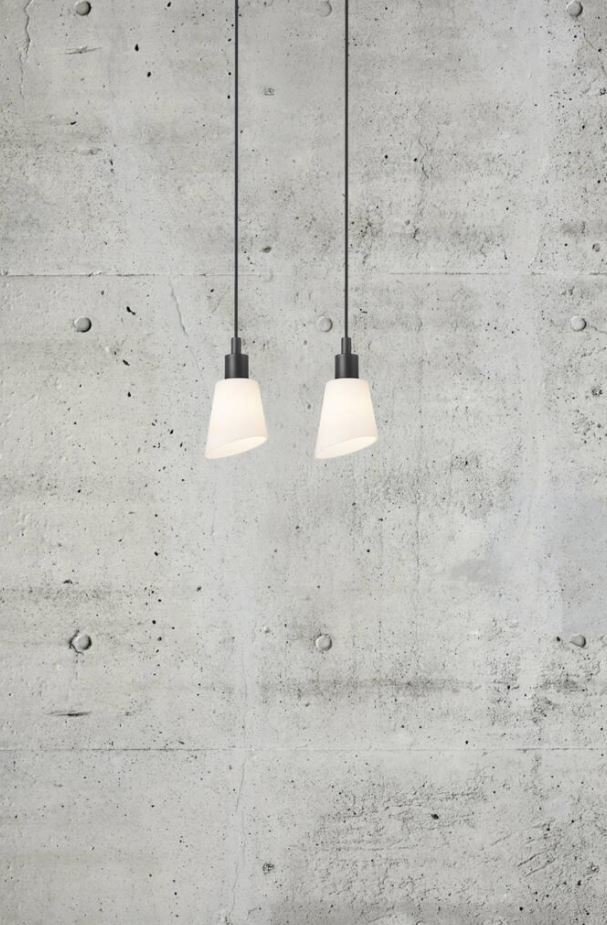 Nordlux Molli Pendelleuchte, Schwarz/Opalwei�