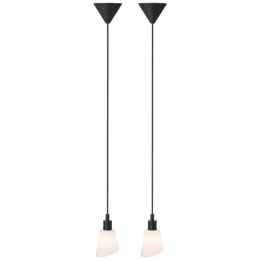 Nordlux Molli Pendelleuchte, Schwarz/Opalwei�