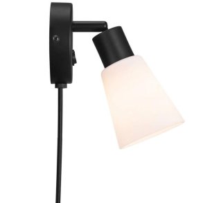 Nordlux Cole 1-Spot, Sort/Opalhvid