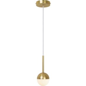 Nordlux Contina Pendel Ø10 cm, Messing/Opalhvid