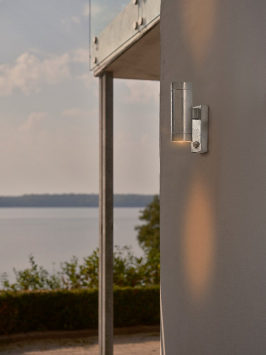 Nordlux Tin Væglampe m. Sensor 12,2 cm, Galvaniseret Stål