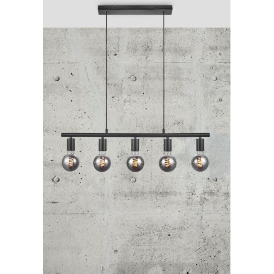 Nordlux Paco 5 Pendelleuchte 80 cm, Schwarz